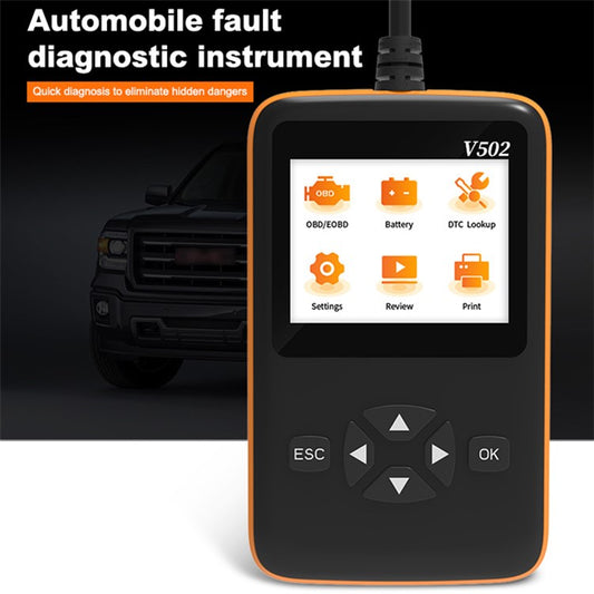 V502 9V-36V Bilfelkodsläsare ELM327 OBD2 Diagnostikverktyg för fordonsmotor