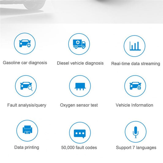 V500 Bilfordon ELM327 OBD2 Motorfelkodsläsare Dieselolja Diagnostiskt verktyg Scanner Analyzer