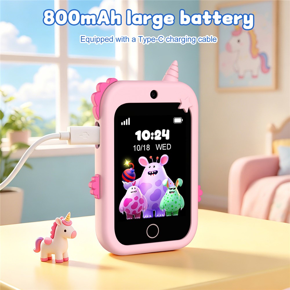 DH19 2.8 Inch Screen 4G Video Call Kids Smart Watch SOS WiFi + LBS Positioning IP65 Waterproof with Lanyard