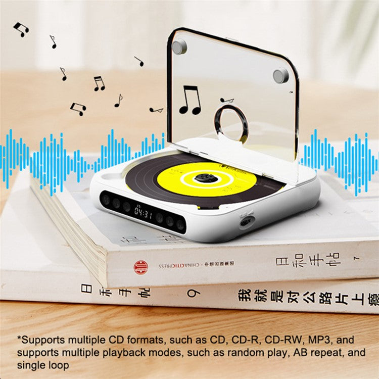 KC-918 CD Player with LCD Screen Portable Bluetooth-compatible Speaker Audio Repeater for Home Ca