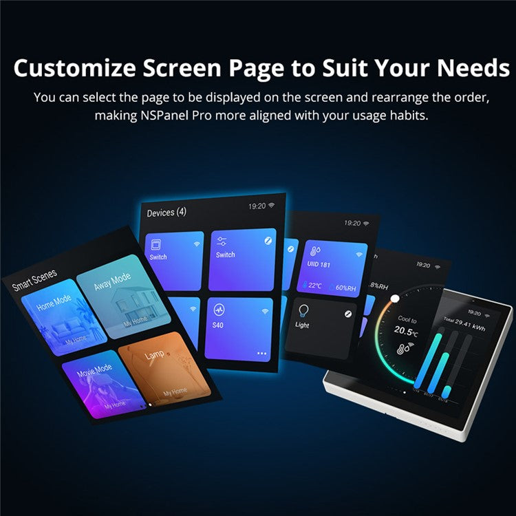 SONOFF NSPanel Pro 120 4.7 Inch Touch Screen WiFi Smart Panel with ZigBee Gateway for Home Automatio