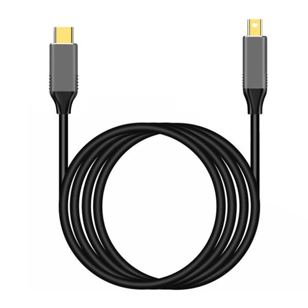 1.8m Type-C to Mini DP Compatible with Thunderbolt 3 Cord Mini Displayport 4K / 60Hz HD Video Cable for TV Monitor Projector