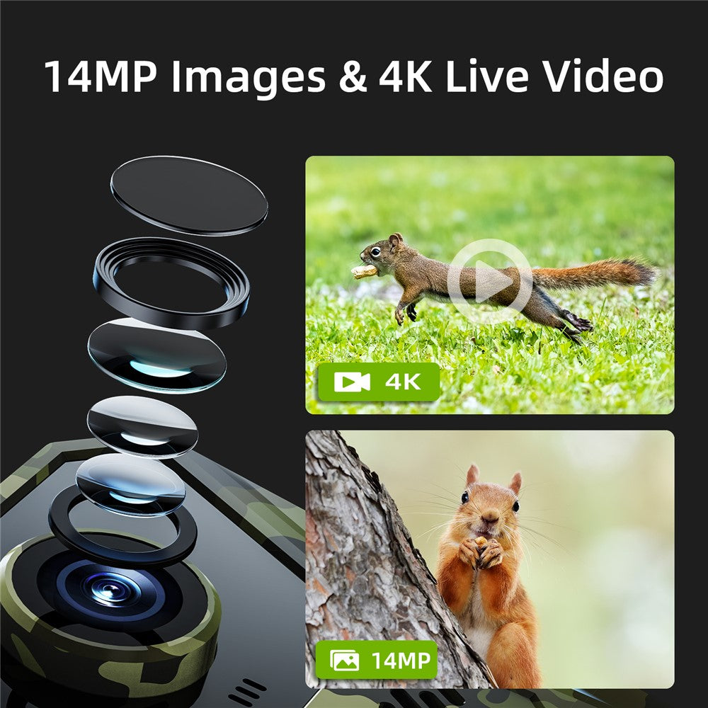 F8 Solar 4G Trail Camera Waterproof PIR Night Vision HD Outdoor Hunting Camera