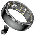 SY15 Smart Ring Health Monitor with Charging Case Vibration Alerts IP68 Waterproof Heart Rate Blood Oxygen Sleep Tracking Finger Ring