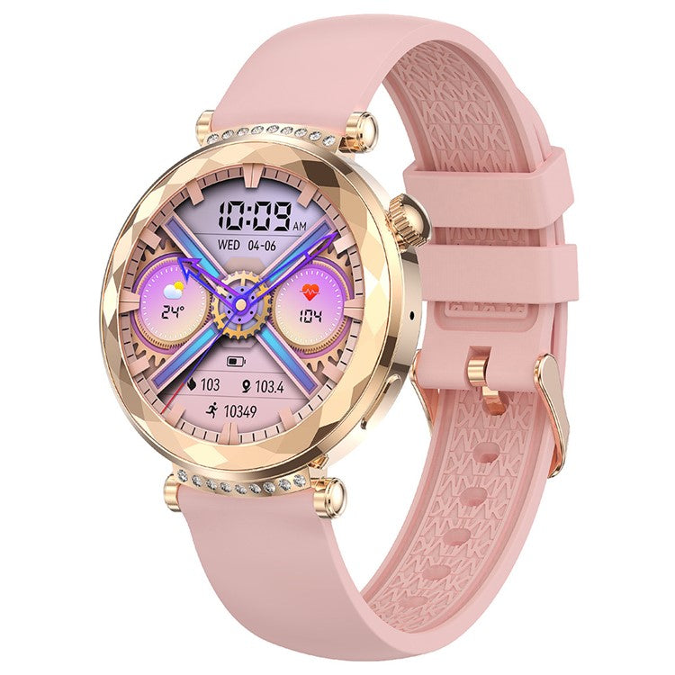 HK88 1,19-tums pulsmätare NFC Smart Watch Menstruationscykelmätare för kvinnor, silikonrem