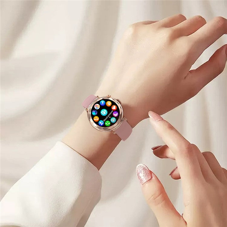 HK88 1,19-tums pulsmätare NFC Smart Watch Menstruationscykelmätare för kvinnor, silikonrem