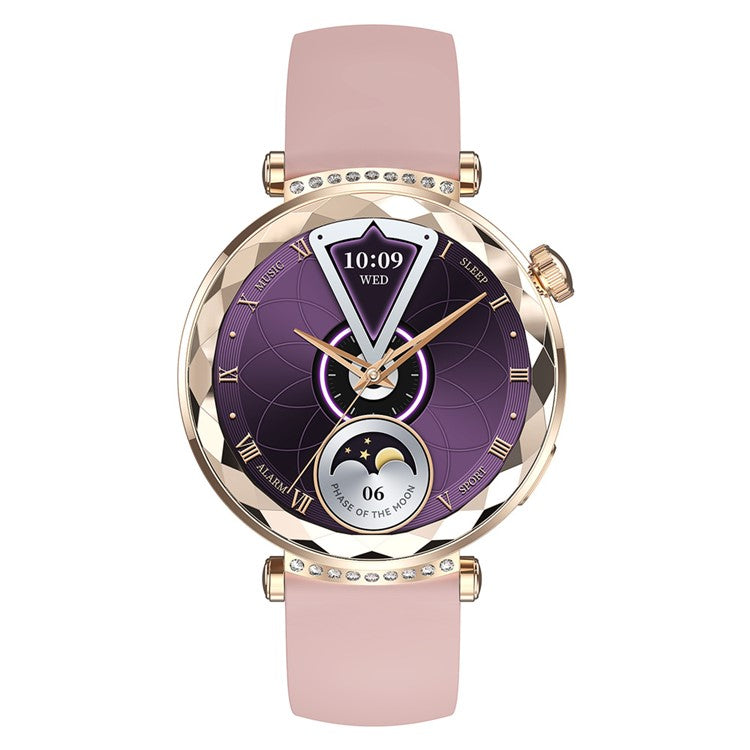 HK88 1,19-tums pulsmätare NFC Smart Watch Menstruationscykelmätare för kvinnor, silikonrem