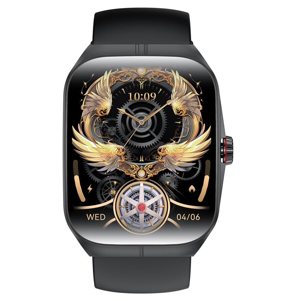 HK80 Smart Watch AMOLED Curved Screen Bluetooth-compatible Call Health Monitor NFC Waterproof Fitness Tracker Watch
