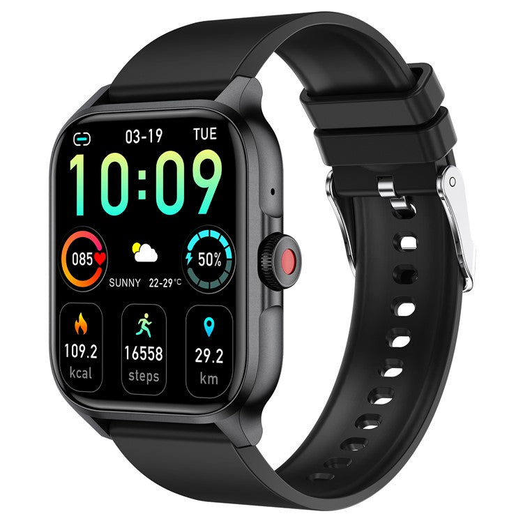 MX09 Smart Watch Bluetooth-kompatibel Calling Heart Rate Monitor 1,85 tums HD-skärm Fitness Tracker Watch