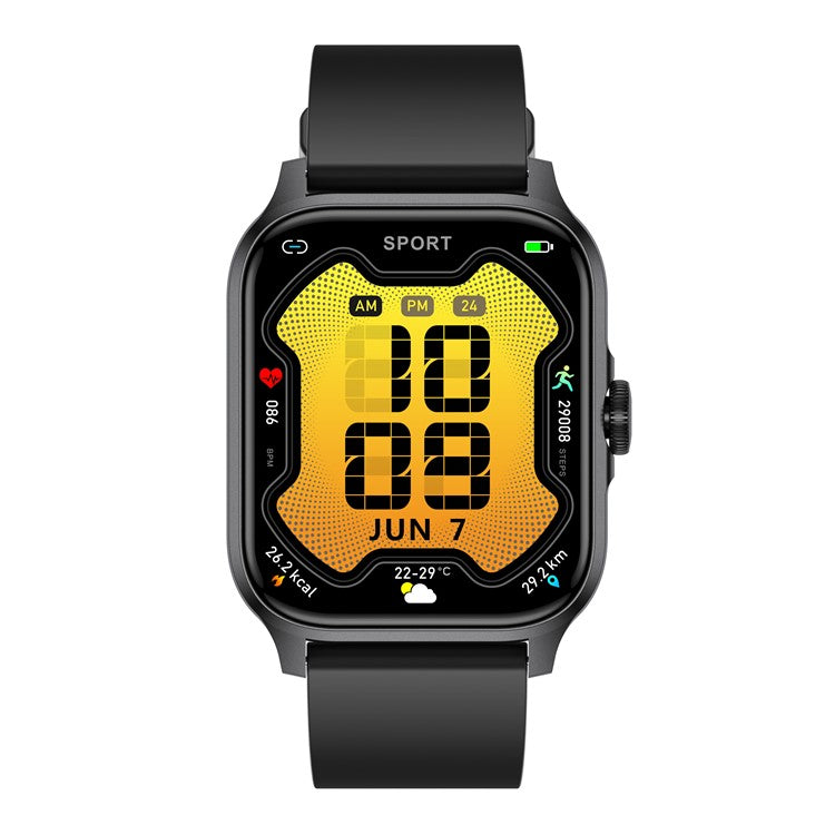 MX09 Smart Watch Bluetooth-kompatibel Calling Heart Rate Monitor 1,85 tums HD-skärm Fitness Tracker Watch