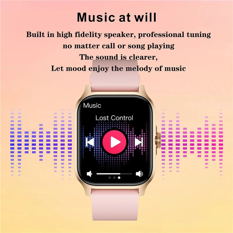 MX09 Smart Watch Bluetooth-kompatibel Calling Heart Rate Monitor 1,85 tums HD-skärm Fitness Tracker Watch