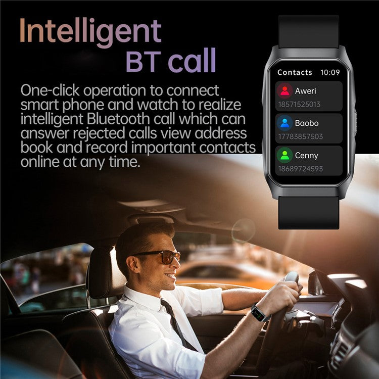 T69 Smart Armband Fitness Tracker Böjd skärm Bluetooth-kompatibel Call Health Monitor Sportarmband