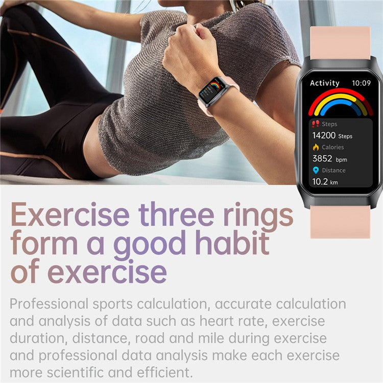 T69 Smart Armband Fitness Tracker Böjd skärm Bluetooth-kompatibel Call Health Monitor Sportarmband