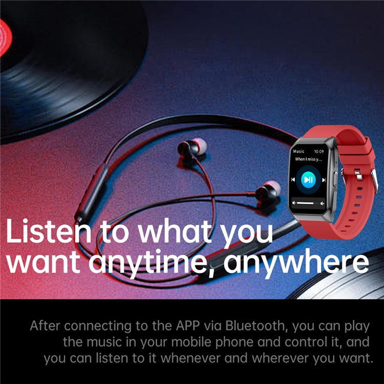 T69 Smart Armband Fitness Tracker Böjd skärm Bluetooth-kompatibel Call Health Monitor Sportarmband