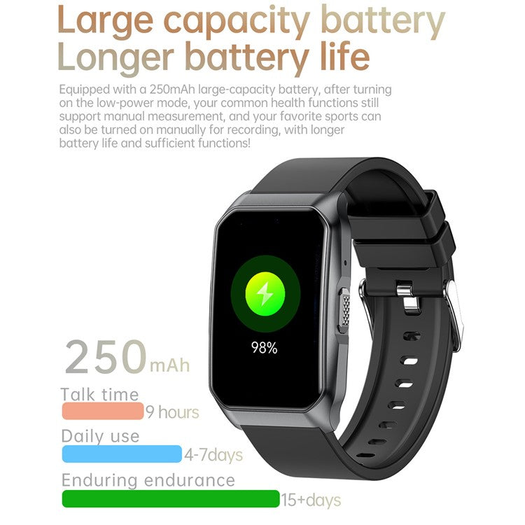 T69 Smart Armband Fitness Tracker Böjd skärm Bluetooth-kompatibel Call Health Monitor Sportarmband