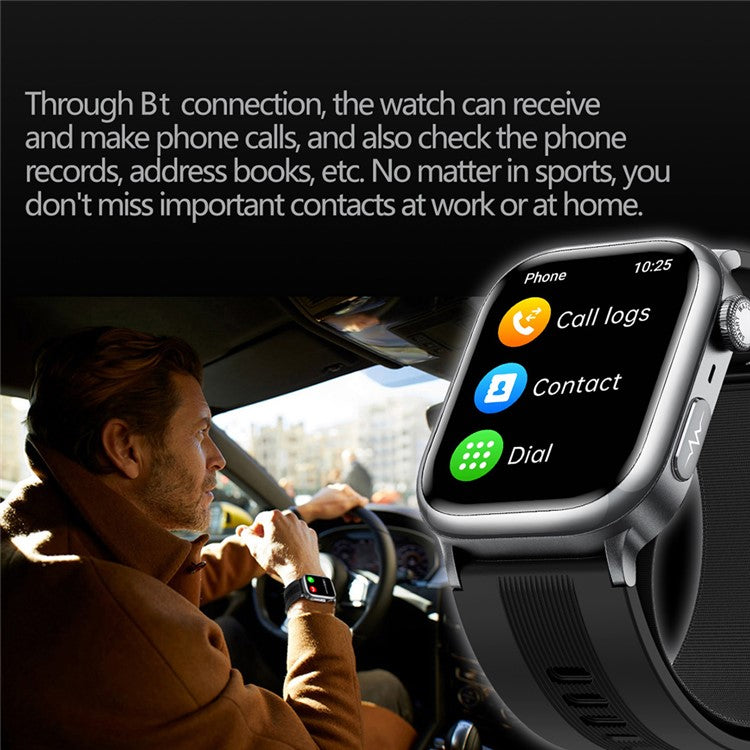 TK66 Smart Watch Blodtrycks-EKG-hälsomonitor Bluetooth-kompatibel samtal SOS Emergency Alert Watch