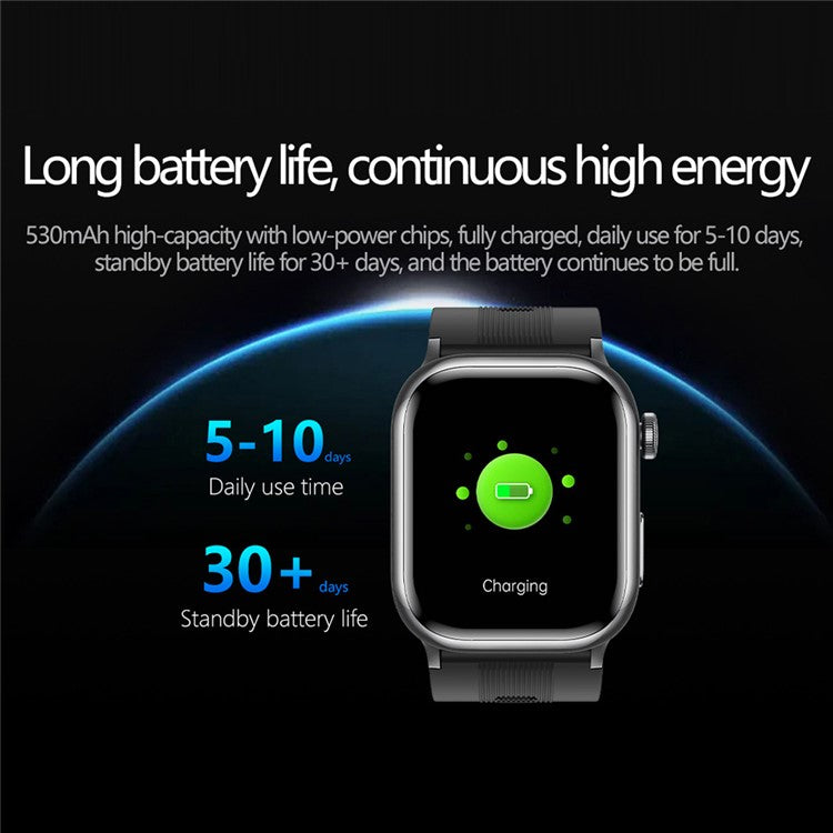 TK66 Smart Watch Blodtrycks-EKG-hälsomonitor Bluetooth-kompatibel samtal SOS Emergency Alert Watch