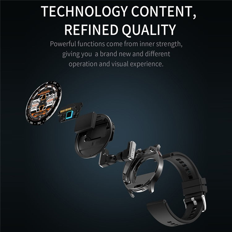 T97 2 i 1 Smart Watch med trådlösa hörsnäckor Bluetooth-kompatibla samtalshälsoövervakning Sport Vattentät klocka