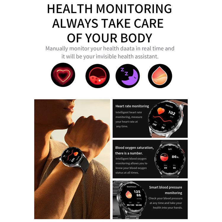 T97 2 i 1 Smart Watch med trådlösa hörsnäckor Bluetooth-kompatibla samtalshälsoövervakning Sport Vattentät klocka