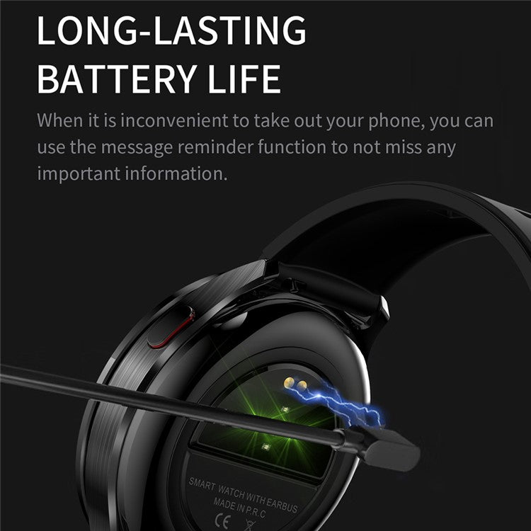 T97 2 i 1 Smart Watch med trådlösa hörsnäckor Bluetooth-kompatibla samtalshälsoövervakning Sport Vattentät klocka