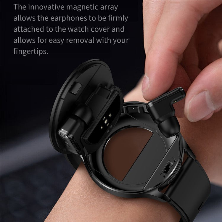 T97 2 i 1 Smart Watch med trådlösa hörsnäckor Bluetooth-kompatibla samtalshälsoövervakning Sport Vattentät klocka