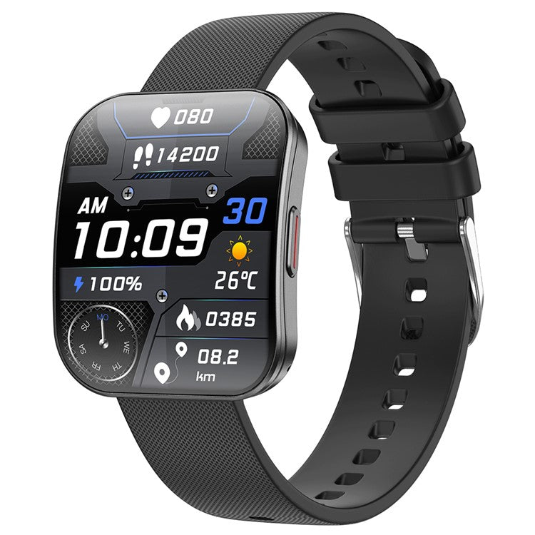 U17 1,85-tums AMOLED-böjd skärm Smart Watch Bluetooth-kompatibel Calling Fitness Tracker