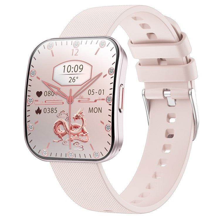 U17 1,85-tums AMOLED-böjd skärm Smart Watch Bluetooth-kompatibel Calling Fitness Tracker