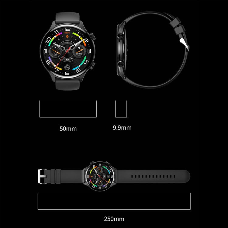 HK75 Ultra Thin Smart Watch AMOLED-skärm Bluetooth-kompatibel Calling NFC Vattentät Health Monitor Sportklocka