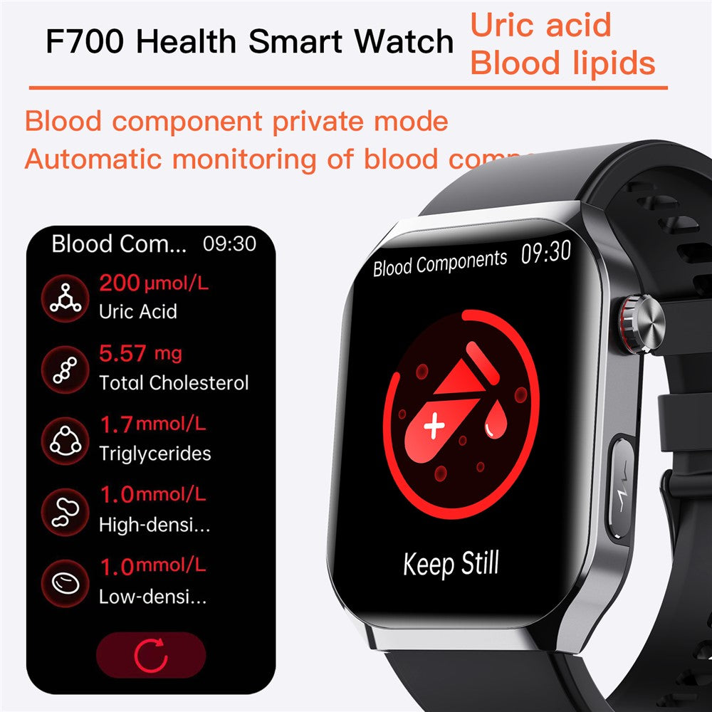 F700 Smart Watch SOS ECG Health Monitor Sleep Fitness Tracker Wristwatch for iOS Android