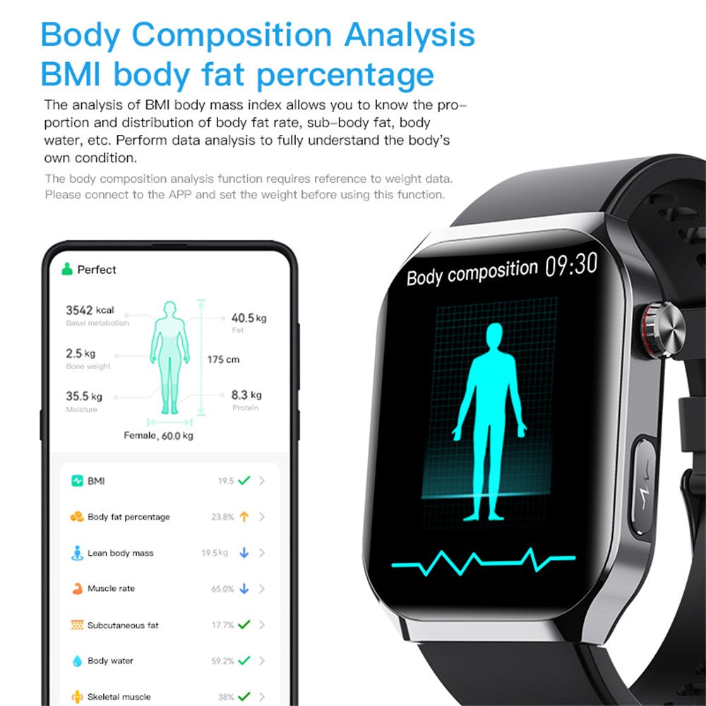 F700 Smart Watch SOS ECG Health Monitor Sleep Fitness Tracker Wristwatch for iOS Android