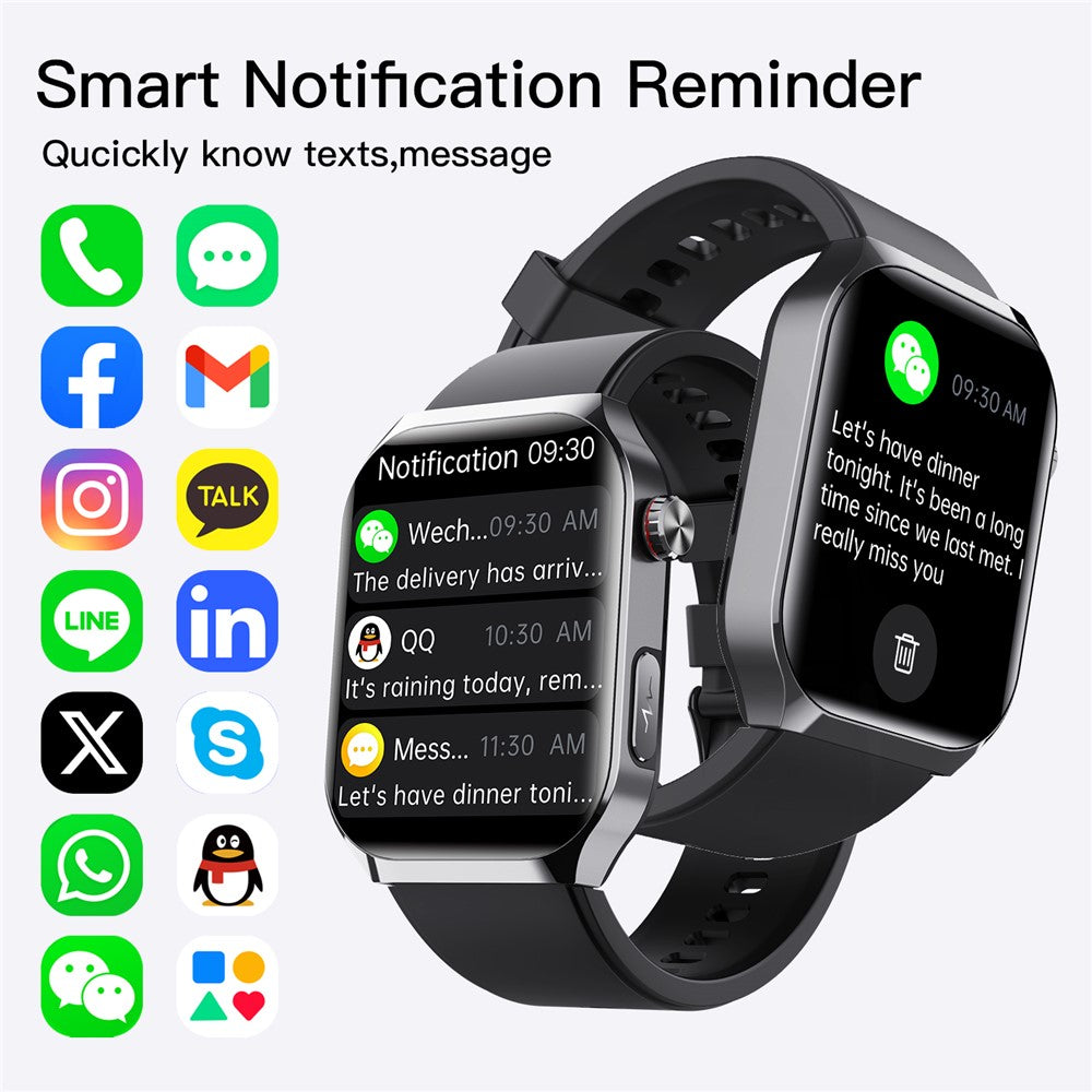 F700 Smart Watch SOS ECG Health Monitor Sleep Fitness Tracker Wristwatch for iOS Android