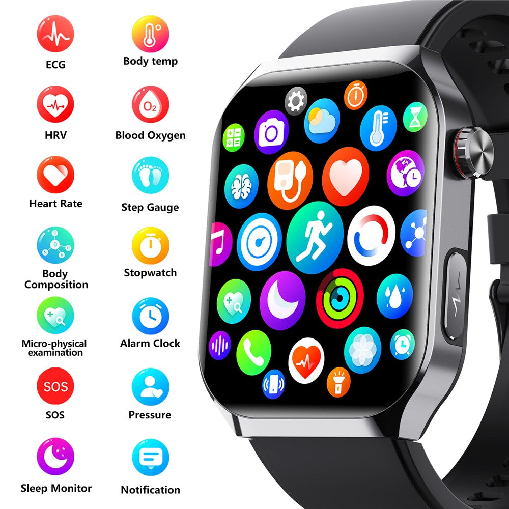 F700 Smart Watch SOS ECG Health Monitor Sleep Fitness Tracker Wristwatch for iOS Android
