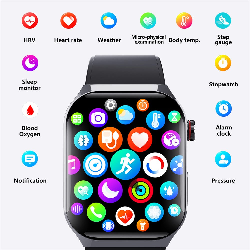 F700 Smart Watch SOS ECG Health Monitor Sleep Fitness Tracker Wristwatch for iOS Android