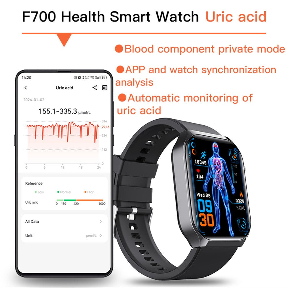 F700 Smart Watch SOS ECG Health Monitor Sleep Fitness Tracker Wristwatch for iOS Android