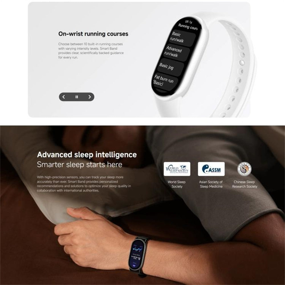 XIAOMI Smart Band 10 1.72 Inch AMOLED Screen Fitness Tracker 5ATM Waterproof Heart Rate Monitor Bracelet (M2457B1) (Chinese Version)