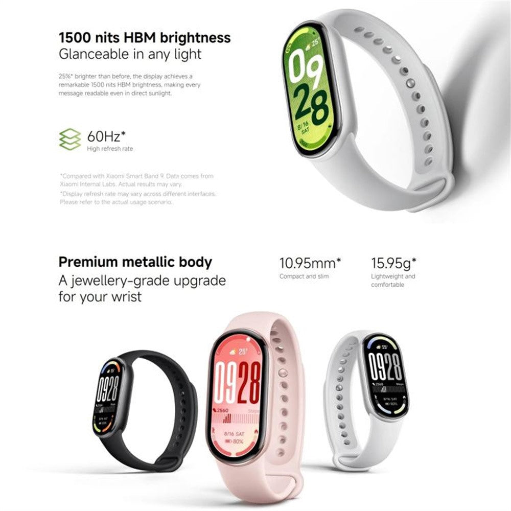 XIAOMI Smart Band 10 1.72 Inch AMOLED Screen Fitness Tracker 5ATM Waterproof Heart Rate Monitor Bracelet (M2457B1) (Chinese Version)