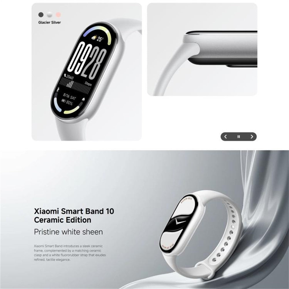 XIAOMI Smart Band 10 1.72 Inch AMOLED Screen Fitness Tracker 5ATM Waterproof Heart Rate Monitor Bracelet (M2457B1) (Chinese Version)