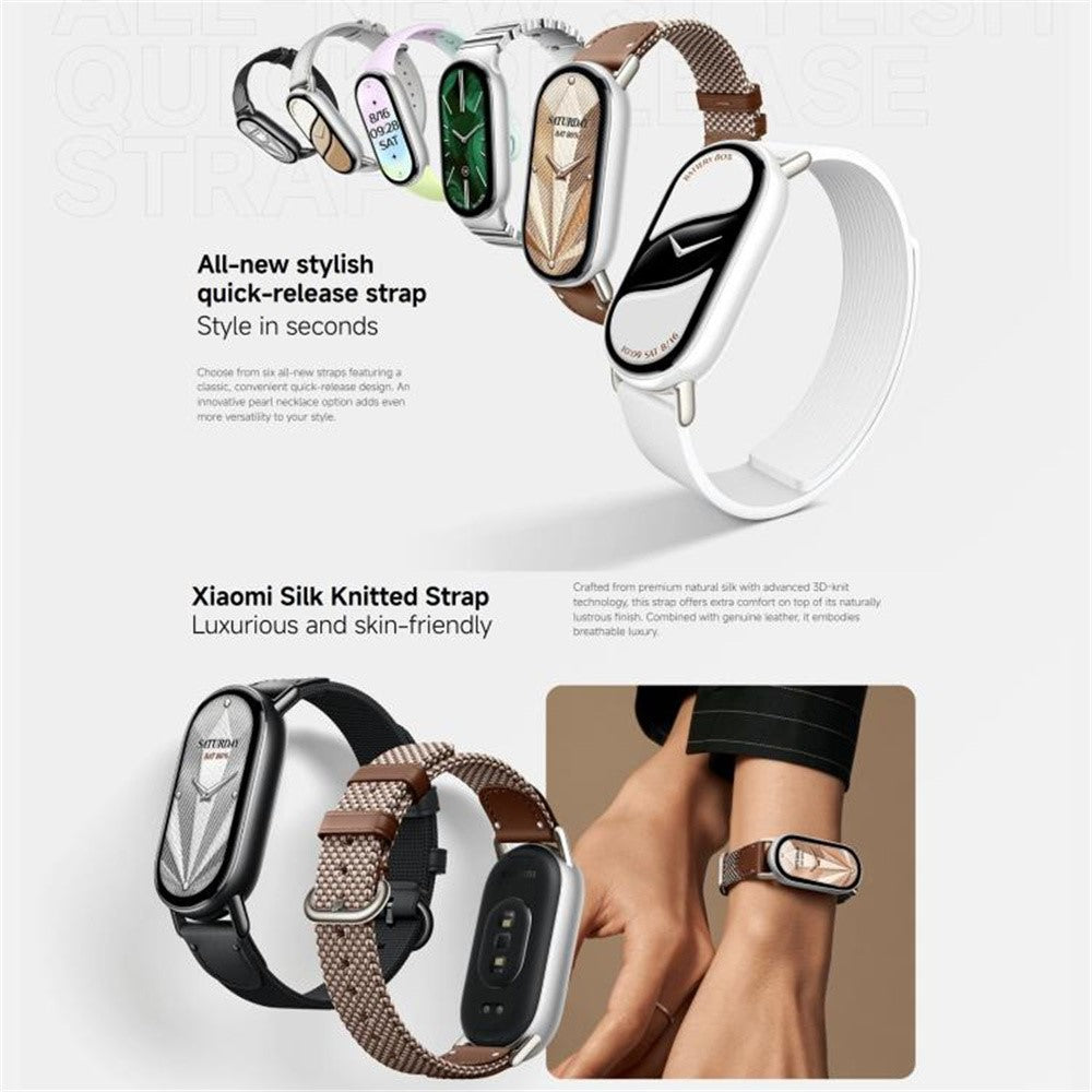 XIAOMI Smart Band 10 1.72 Inch AMOLED Screen Fitness Tracker 5ATM Waterproof Heart Rate Monitor Bracelet (M2457B1) (Chinese Version)