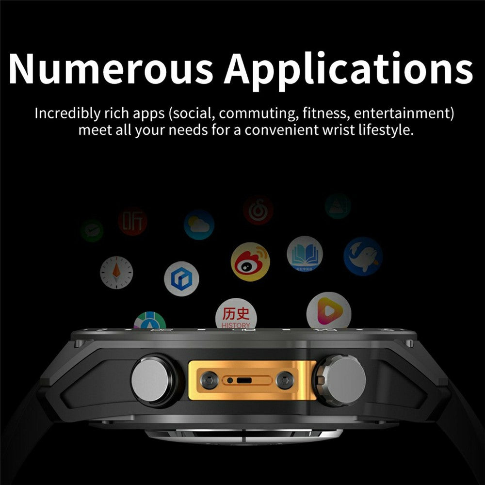 HD300pro 1.43 Inch AMOLED Screen Smart Sports Watch Fitness Tracker with 5 Satellite Positioning Offline Map Navigation