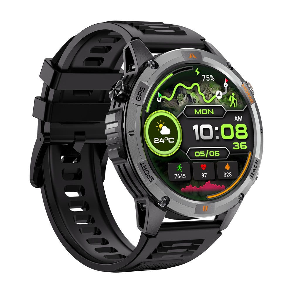 YK15 IP68 Waterproof 1.46 inch HD Screen IP68 Waterproof Smart Watch Bluetooth-Compatible Health Monitoring for Android iOS