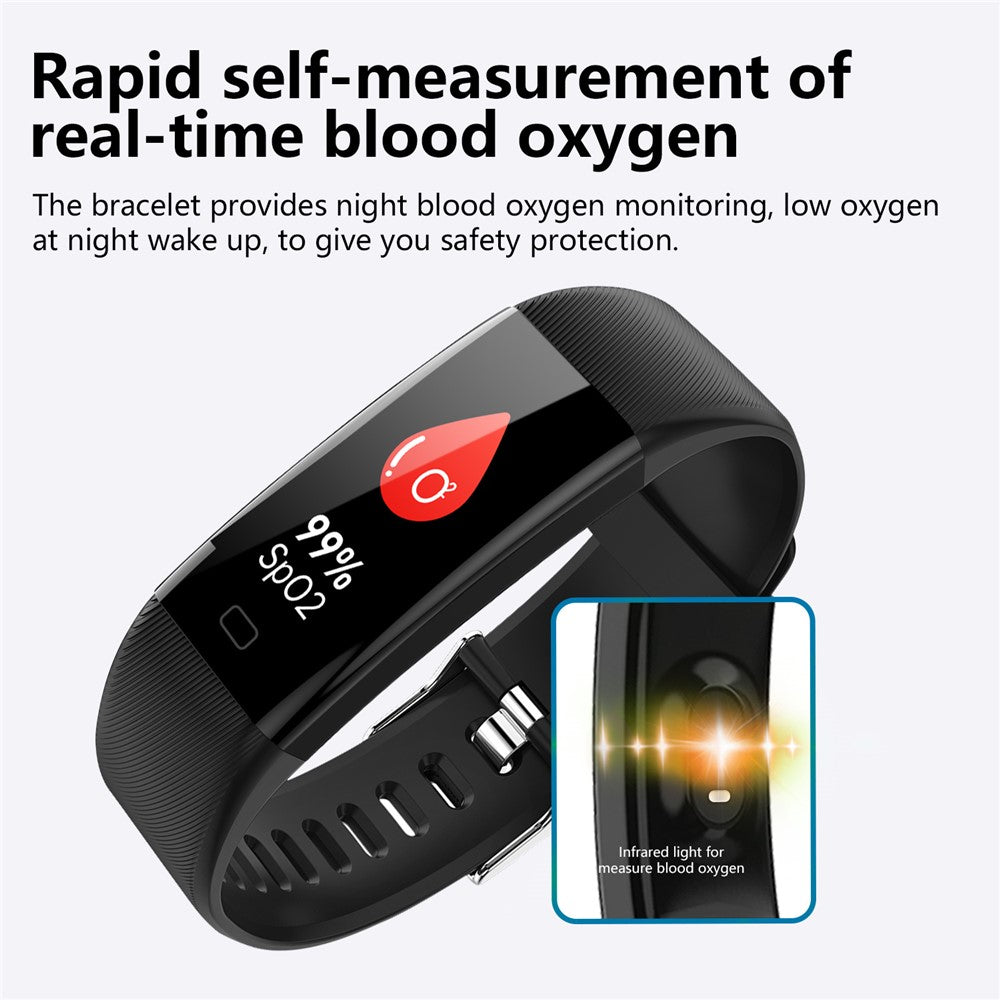 F71 Smart Bracelet Blood Pressure Heart Rate Temperature Pulse Oximeter Pedometer Fitness Tracker