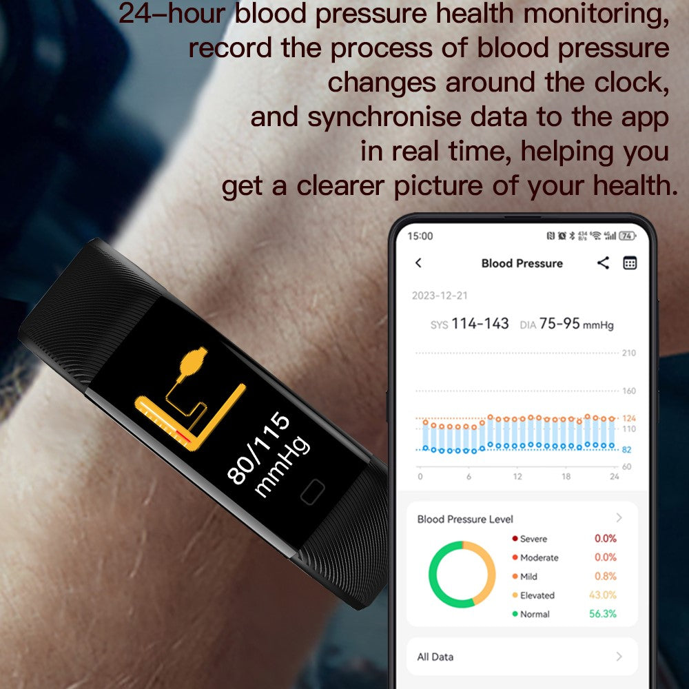 F71 Smart Bracelet Blood Pressure Heart Rate Temperature Pulse Oximeter Pedometer Fitness Tracker