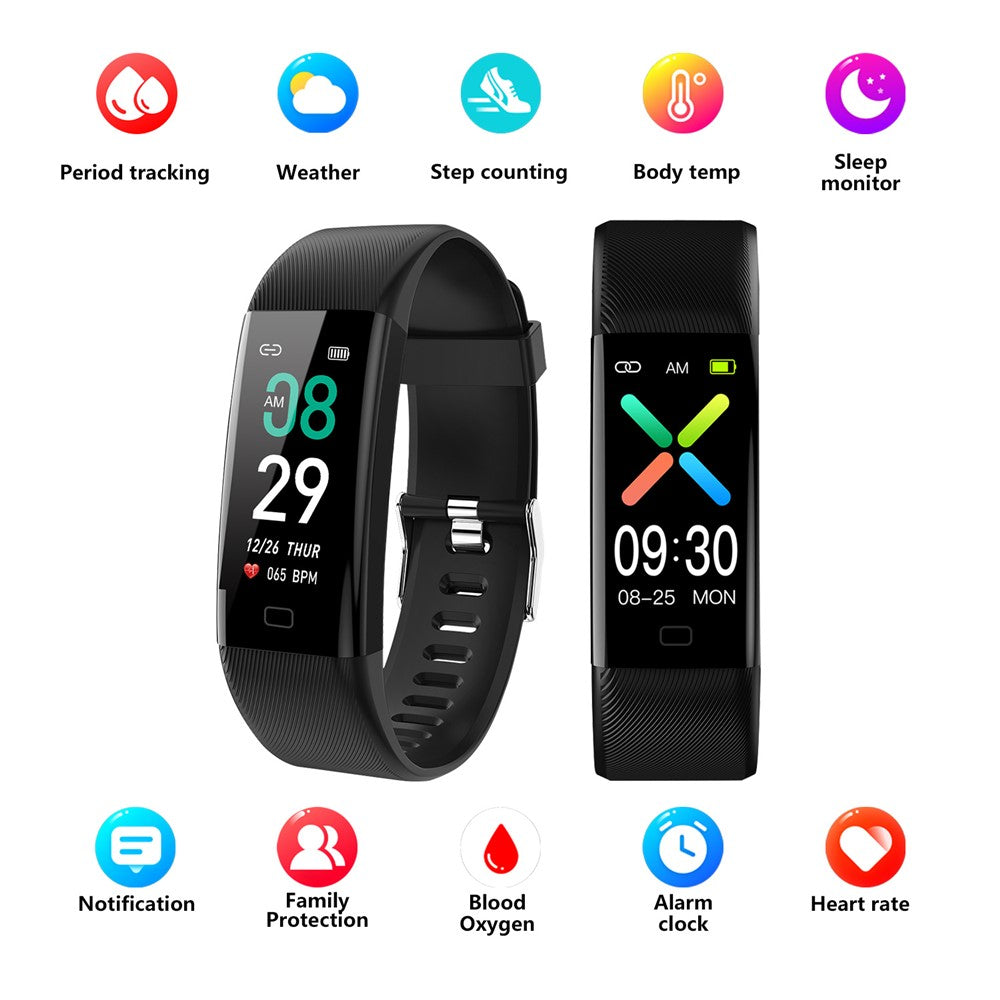 F71 Smart Bracelet Blood Pressure Heart Rate Temperature Pulse Oximeter Pedometer Fitness Tracker