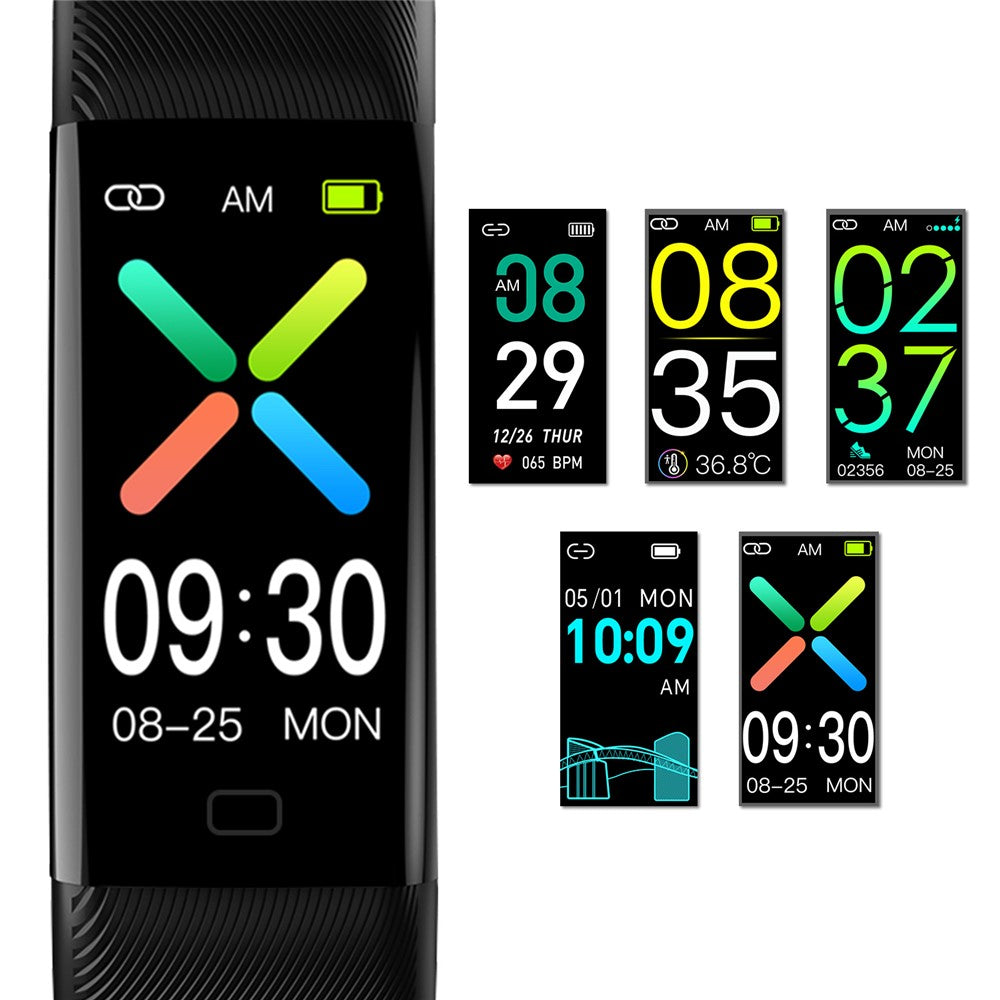 F71 Smart Bracelet Blood Pressure Heart Rate Temperature Pulse Oximeter Pedometer Fitness Tracker