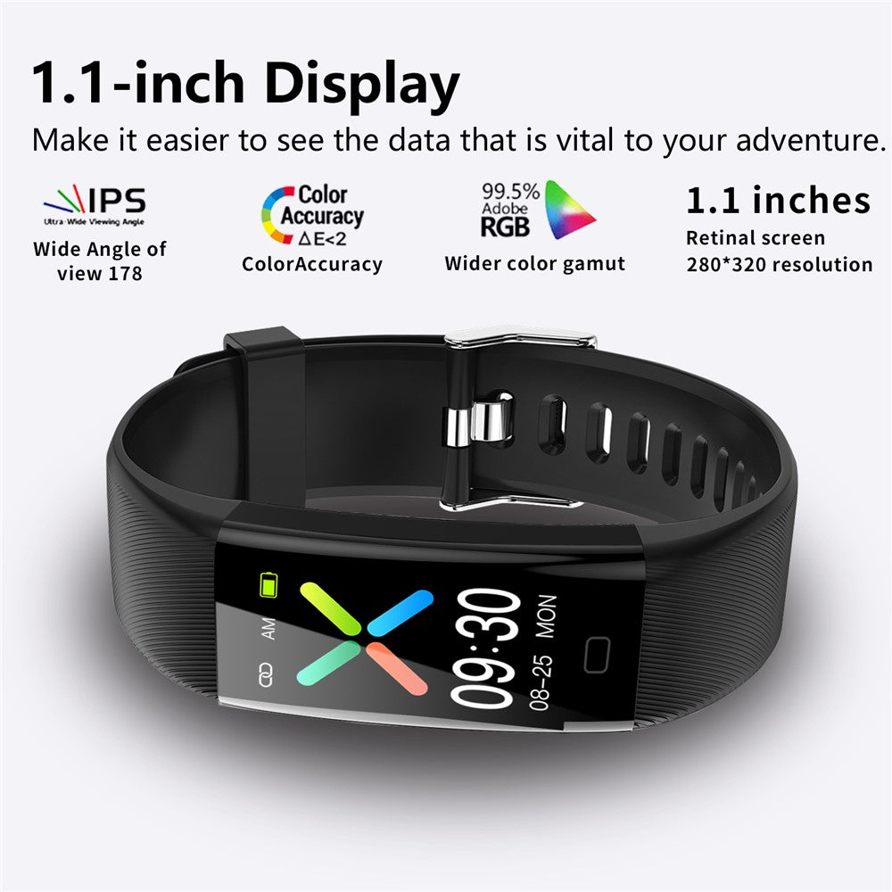 F71 Smart Bracelet Blood Pressure Heart Rate Temperature Pulse Oximeter Pedometer Fitness Tracker