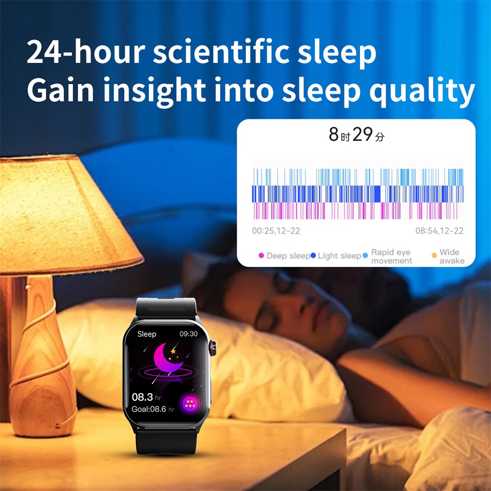 F530 Air Pump Blood Pressure Smart Watch ECG Monitor Watch Heart Rate Sleep Tracker with SOS Fall Alarm Micro Health Check