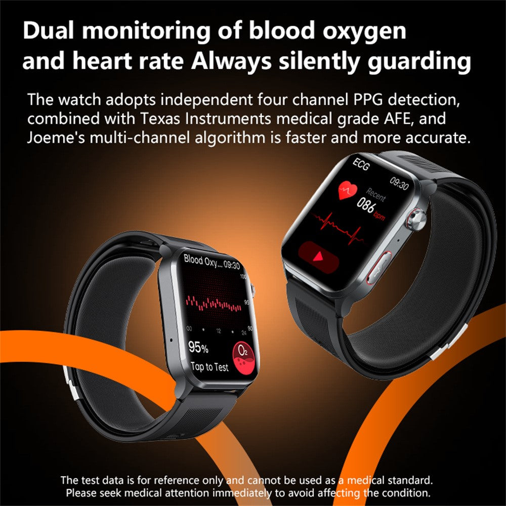 F530 Air Pump Blood Pressure Smart Watch ECG Monitor Watch Heart Rate Sleep Tracker with SOS Fall Alarm Micro Health Check