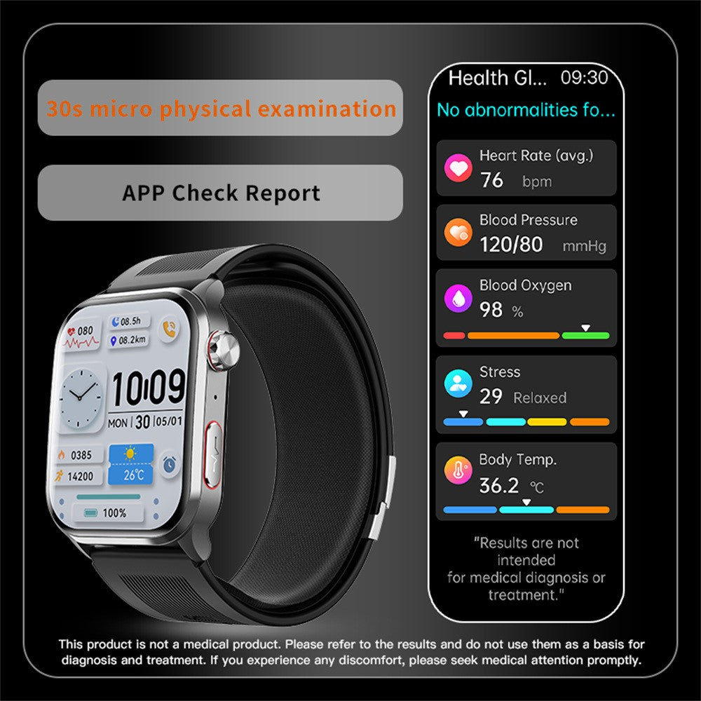 F530 Air Pump Blood Pressure Smart Watch ECG Monitor Watch Heart Rate Sleep Tracker with SOS Fall Alarm Micro Health Check