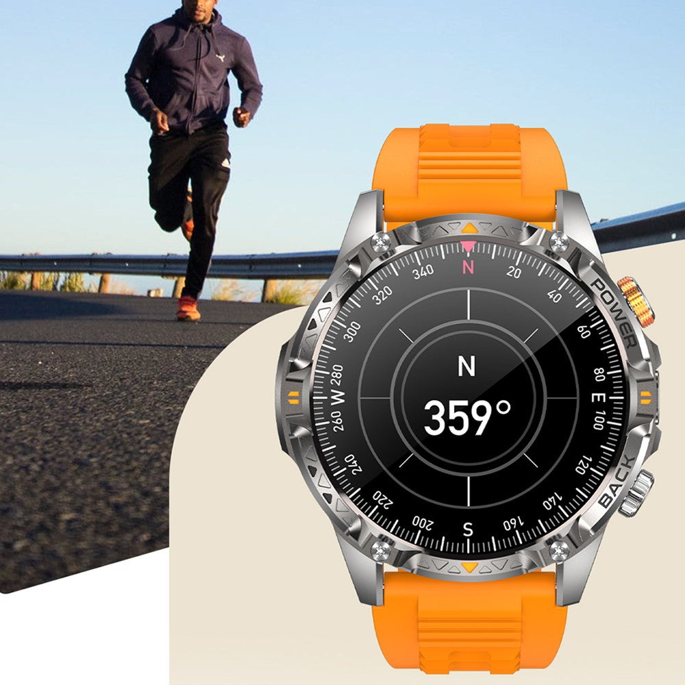YK16 Smart Watch 100+ Sports Modes 1.7 Inch IPS Screen Health Monitoring Outdoor Wristwatch Built-in Flashlight