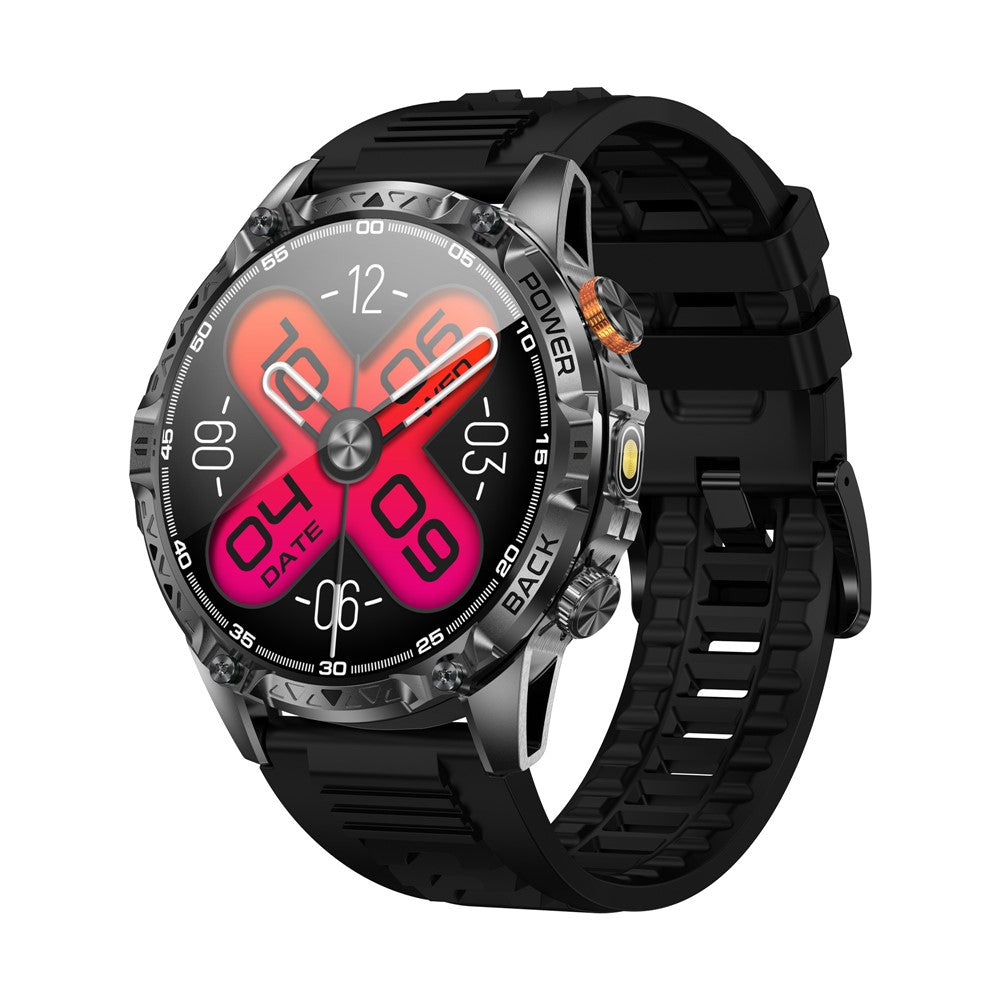YK16 Smart Watch 100+ Sports Modes 1.7 Inch IPS Screen Health Monitoring Outdoor Wristwatch Built-in Flashlight